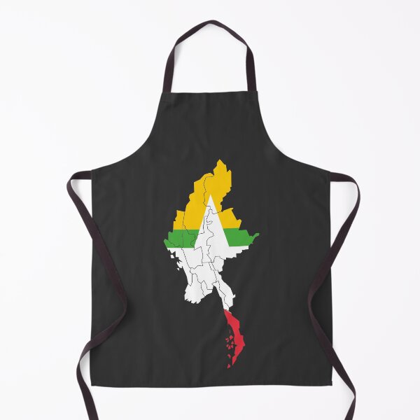 Item preview, Myanmar Flag Map with regions designed and sold by Alo.