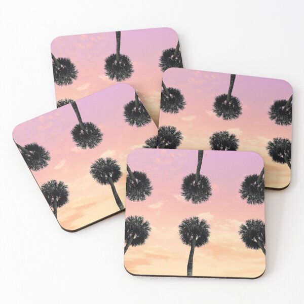 Item preview, Palm Tree with Pink Gold Sunset Ombre Sky designed and sold by MarzStudio.