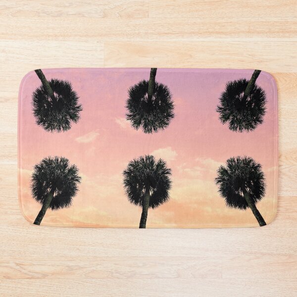 Item preview, Palm Tree with Pink Gold Sunset Ombre Sky designed and sold by MarzStudio.