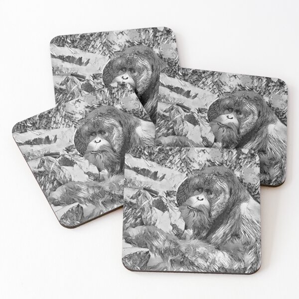 Item preview, AnimalArtBW OrangUtan 001 designed and sold by JAMFoto.