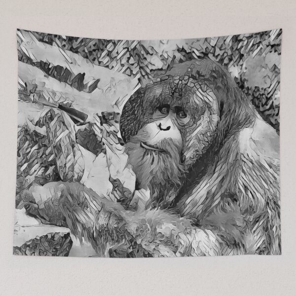 Item preview, AnimalArtBW OrangUtan 001 designed and sold by JAMFoto.