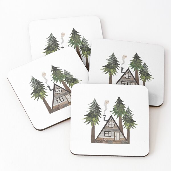 Item preview, Cabin in the Woods Collage | Nature Lovers Retreat designed and sold by Beccy Jackson.