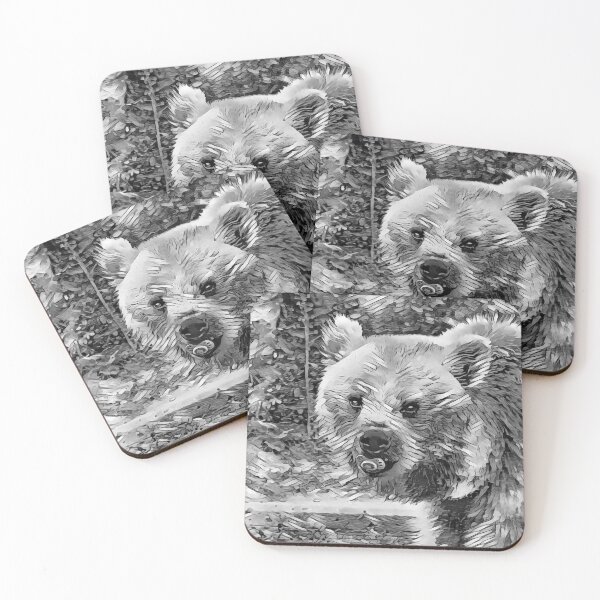 Item preview, AnimalArtBW Bear 001 designed and sold by JAMFoto.