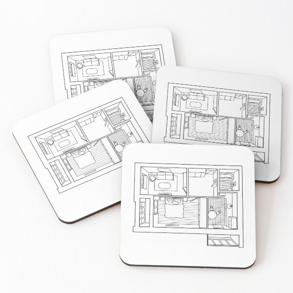 Item preview, Two bedroom apartment, 3d plan / layout designed and sold by Familyshmot.