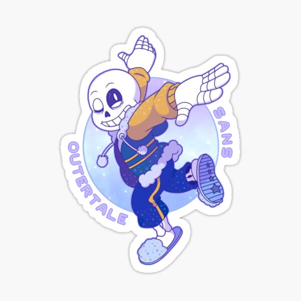 Sans Fanart Stickers Redbubble - outertale megalovania roblox id