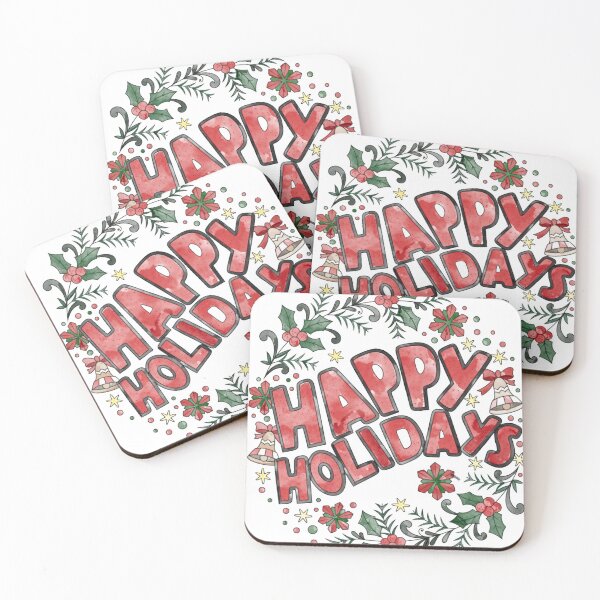 Item preview, Happy holidays sticker designed and sold by Con Inspo.