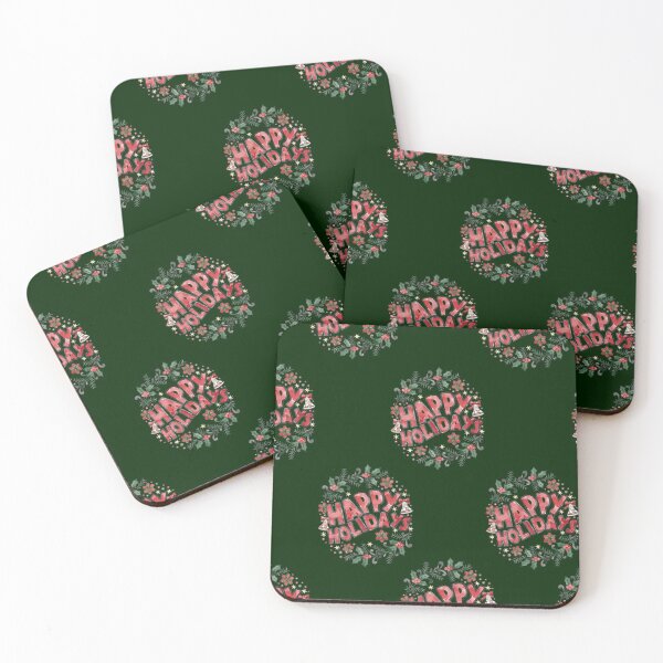 Item preview, King green Happy holidays (Christmas) designed and sold by Con Inspo.
