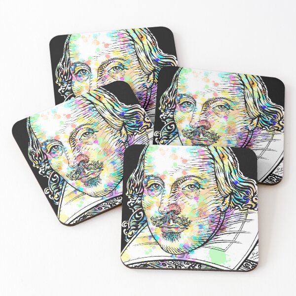 Item preview, WILLIAM SHAKESPEARE watercolor and ink portrait designed and sold by lautir.