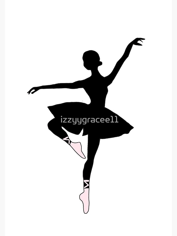 Ballerina Silhouette (black)" Postcard by izzyygracee11 |