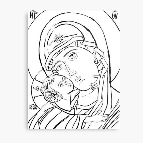 Theotokos Rejoice Metal Print