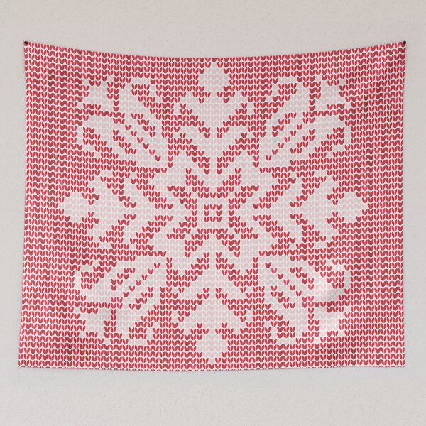 Item preview, Cristmas Knitted Red White Snowflake designed and sold by MonsaviFashion.
