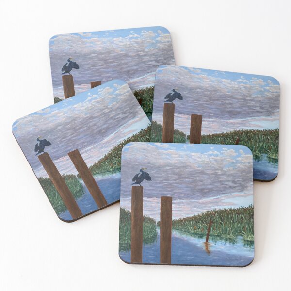 Item preview, Anhinga On Piling at Loxahatchee Wildlife Refuge, in Florida Everglades designed and sold by KarenZuk.