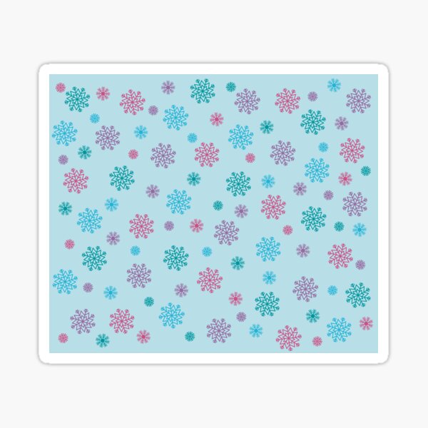 Colorful Winter Snowflakes Sticker