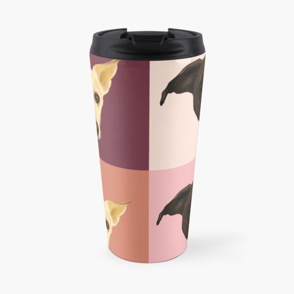 Sweet Dog Portraits - Modern Geometrical Style Travel Mug