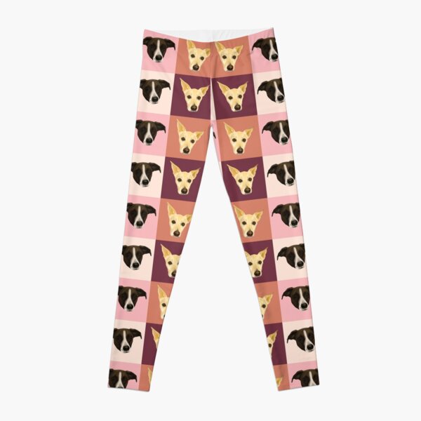 Sweet Dog Portraits - Modern Geometrical Style Leggings
