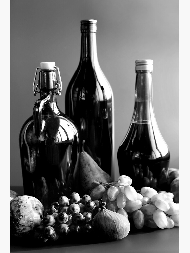 bodegón fotografía fruta blanco y negro