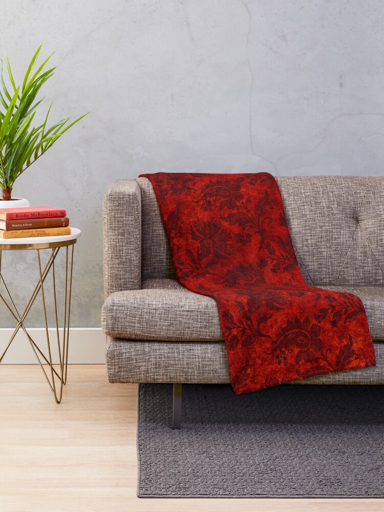 Deep Red Antique Damask