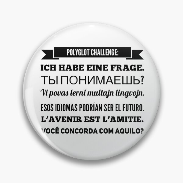Item preview, Polyglot Challenge designed and sold by janraydesigns.