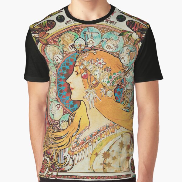 Vintage Gypsy Astrology Poster | Alphonse Mucha Graphic T-Shirt