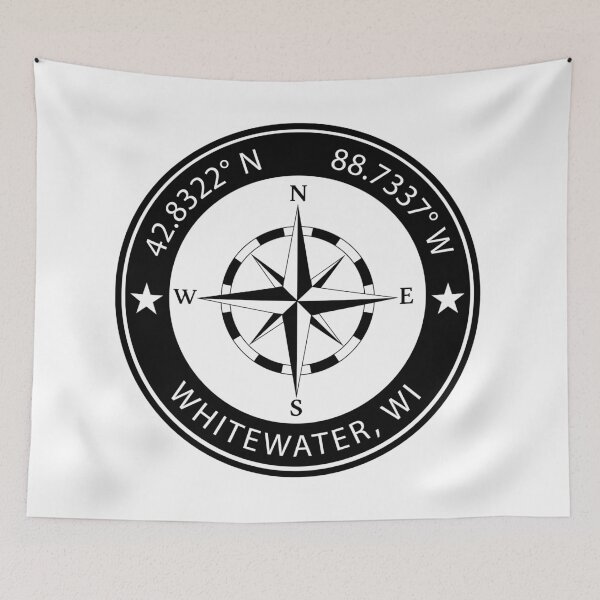 Item preview, Whitewater, Wisconsin Geographical Coordinates designed and sold by TeeOhGraphics.