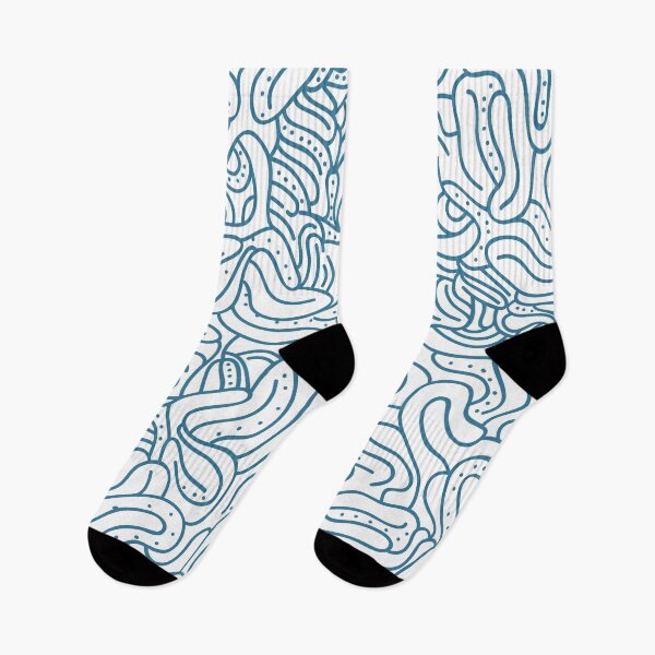 Item preview, Preppy 1980s Blue Abstract Doodle designed and sold by IamTrending.