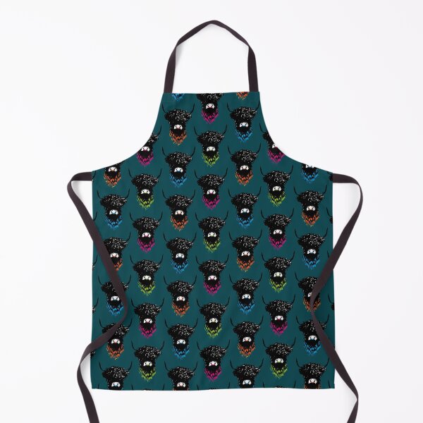 Hamish Multicolour - on Deep Teal Apron