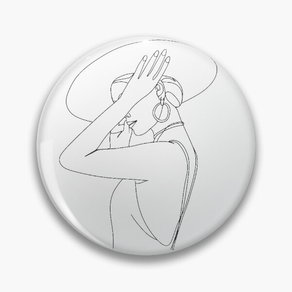 Aperçu de l'œuvre Visage abstrait avec chapeau par dessin vectoriel au trait. Portrait de style minimaliste. Impression de mode. créée et vendue par Nina Velychko.