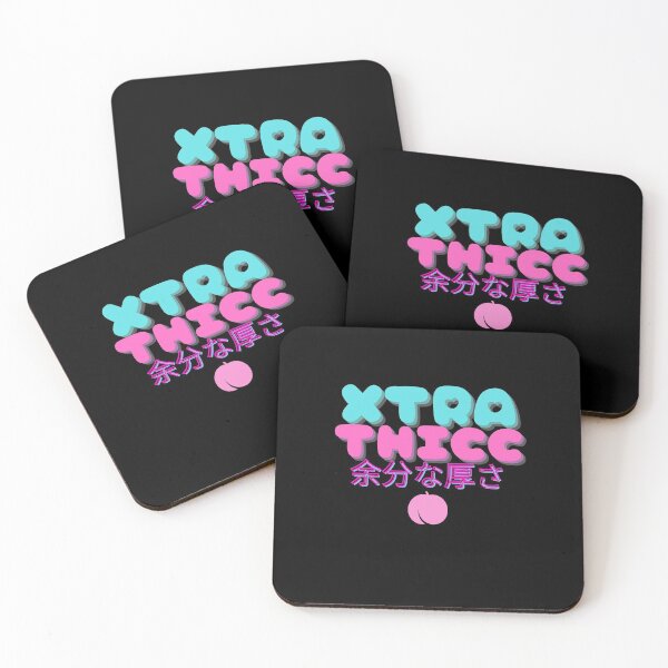 Item preview, XTRA THICC Extra Thick Peach Cute Pastel Kawaii Rainbow and Stars Goth Emo Alternative designed and sold by RKSDesigns.