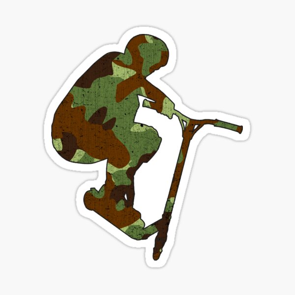 Conception de scooter de cascade de camouflage Sticker