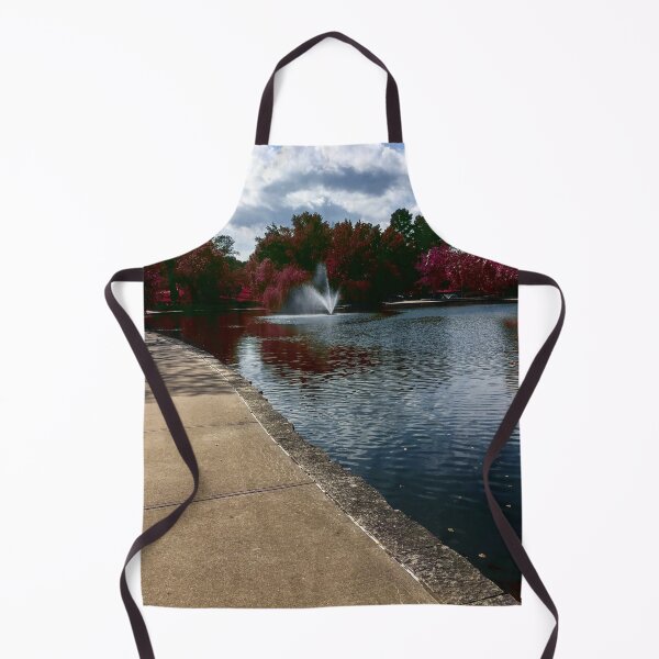 Item preview, Fantasy Nature Scene with Pink Leaves and Grass Reflecting in the Water - Loose Park Kansas City designed and sold by Zen Goat.