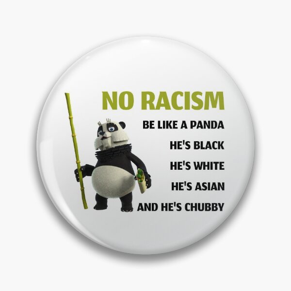 Item preview, Be like a panda no racism equal rights designed and sold by portrait4you.