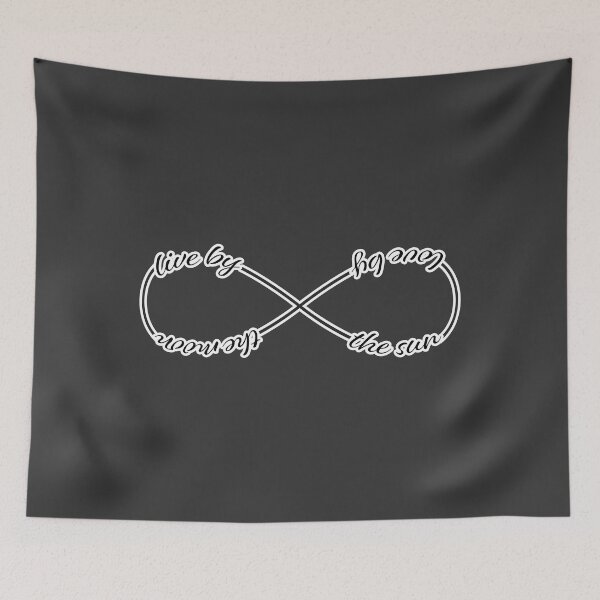 Item preview, live by the sun, love by the moon black designed and sold by prismatic paper co.