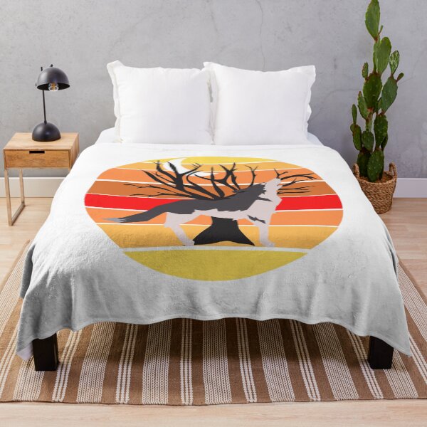 Item preview,  The sound of a wolf in the night vintage style designed and sold by esm75.
