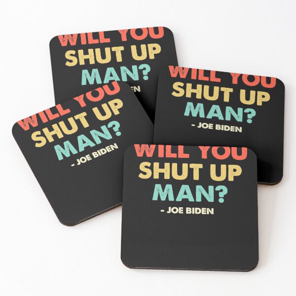 Item preview, Will You Shut Up Man? Joe Biden Quote - Retro Colors designed and sold by MoopCatSwag.