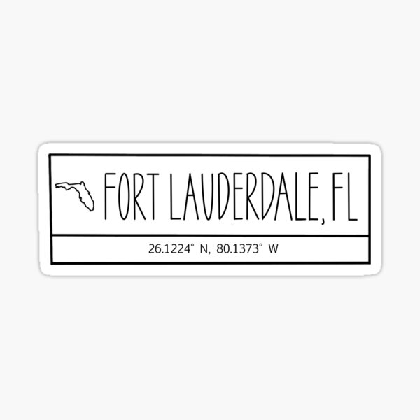 Item preview, Fort Lauderdale Florida Coordinates designed and sold by Emily Designs.