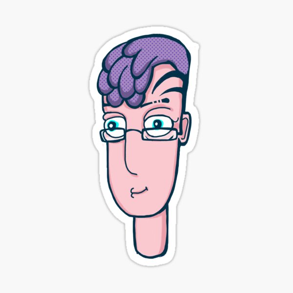 Item preview, Mec cool aux cheveux violets designed and sold by MangoOctopus.