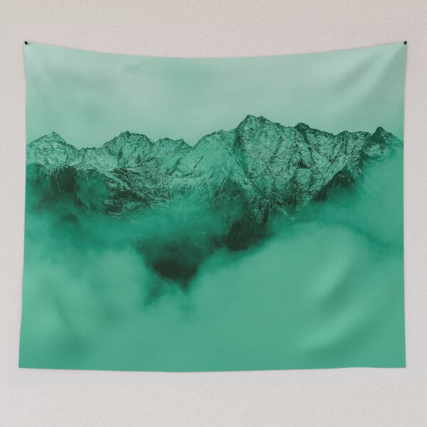 Item preview, The Misty Mountains Green designed and sold by coolmerchplanet.