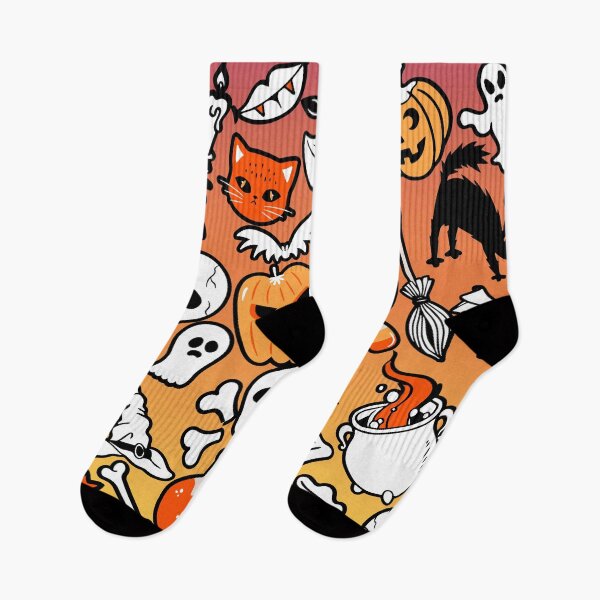 Item preview, Hand drawn Halloween traditional symbols. Doodle style illustrations, pumpkin, spider webs, bat and zombie hand designed and sold by mashmosh.