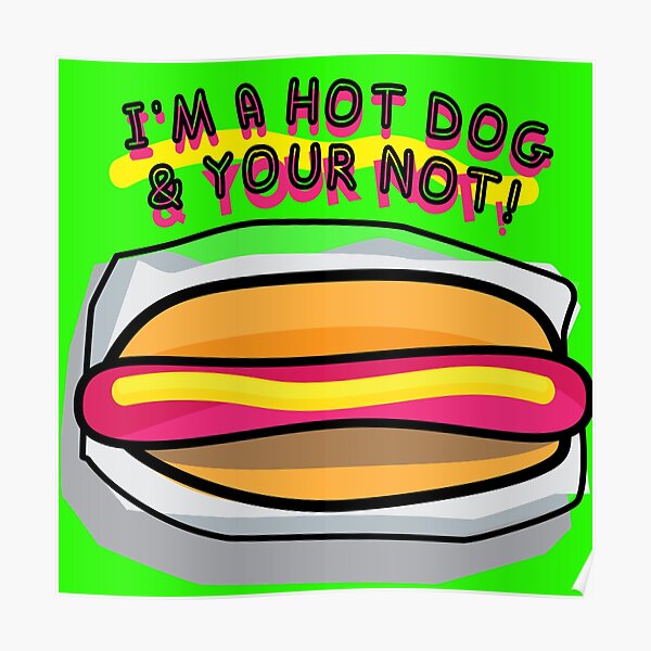 food-network-funny-hot-dog-poster-for-sale-by-walidpharaoh-redbubble