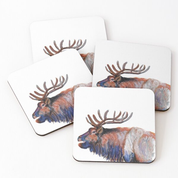 Item preview, Pintura de Bull Elk, Pintura de animales salvajes designed and sold by DeLislesRT.