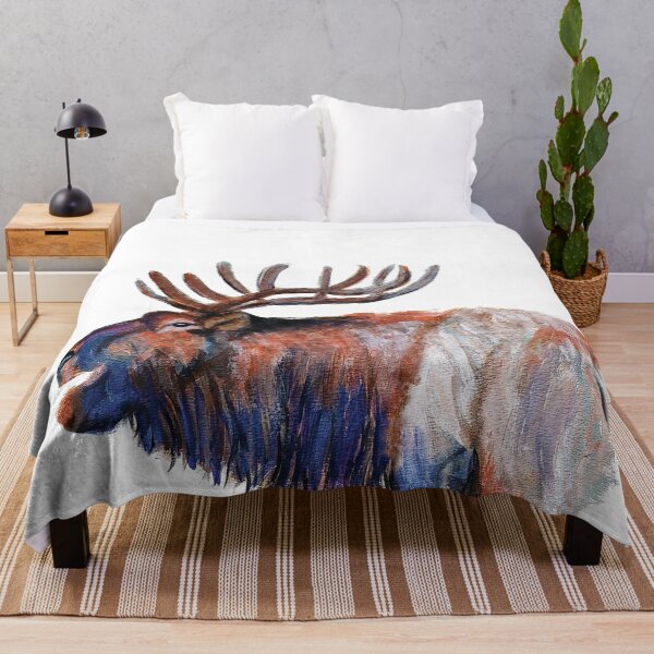 Item preview, Pintura de Bull Elk, Pintura de animales salvajes designed and sold by DeLislesRT.