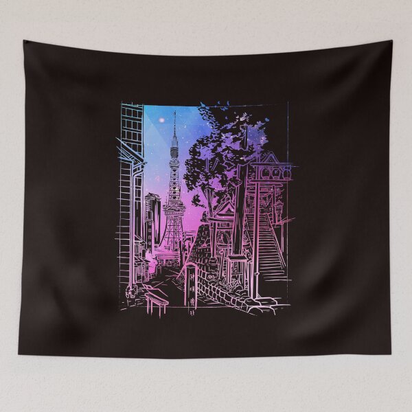 Item preview, Japan city Tokyo street with Tokyo Tower designed and sold by Naohiro.