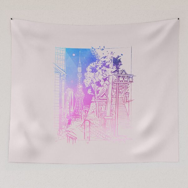 Item preview, Japan city Tokyo street with Tokyo Tower designed and sold by Naohiro.