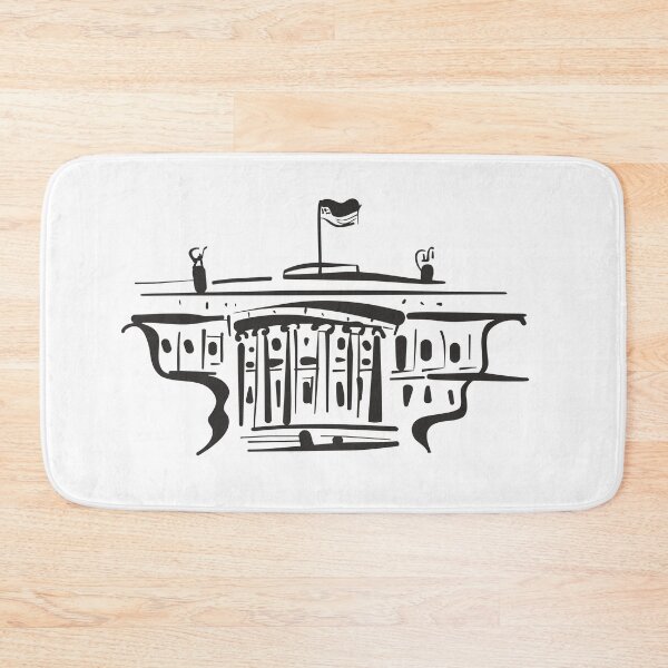 Item preview, White House line art designed and sold by DelzStudio.