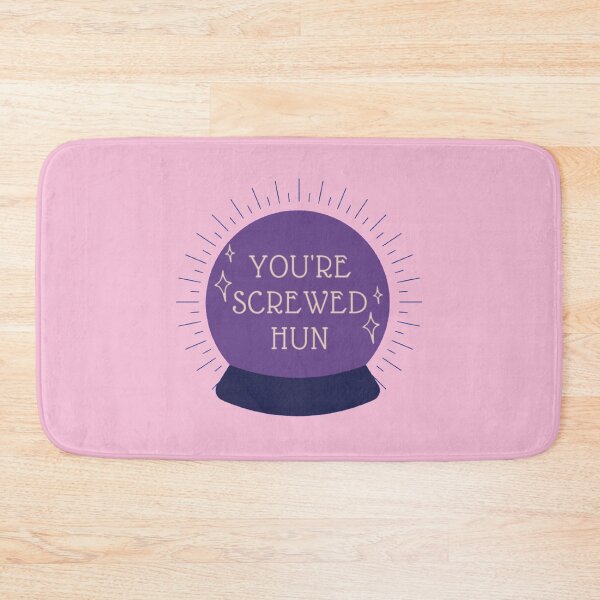 Item preview, You're screwed hun Crystal Ball | Purple and Pink | Fortune teller | Funny tarot | Celestial | Crystal ball sayings designed and sold by BloompodDesigns.