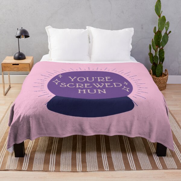 Item preview, You're screwed hun Crystal Ball | Purple and Pink | Fortune teller | Funny tarot | Celestial | Crystal ball sayings designed and sold by BloompodDesigns.