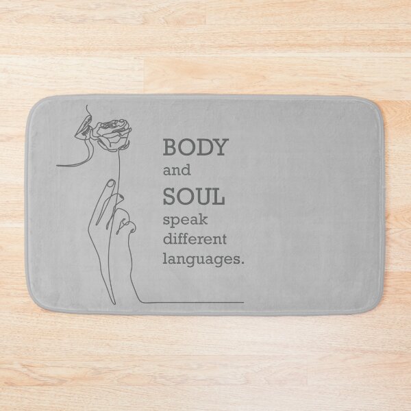 Item preview, BODY and SOUL speak different languages. designed and sold by MBartistic.