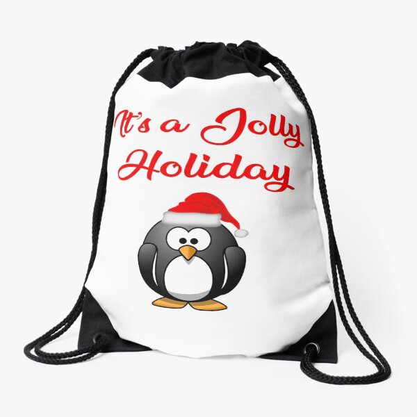 It's a Jolly Holiday Drawstring Bag
