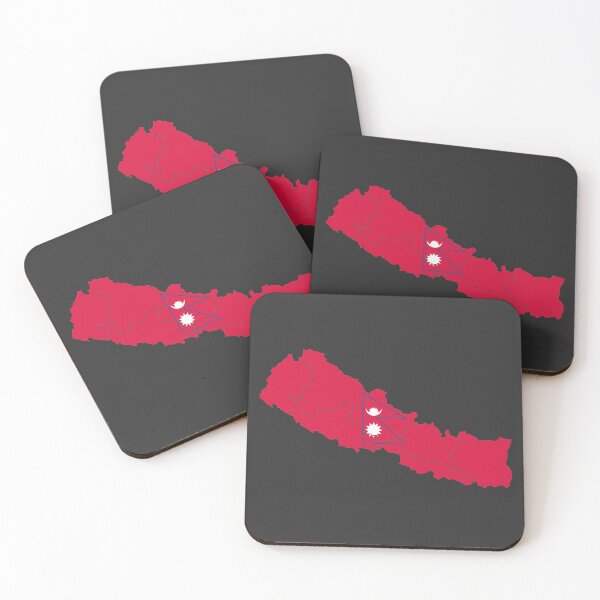 Item preview, Nepal Flag Map with regions designed and sold by Alo.