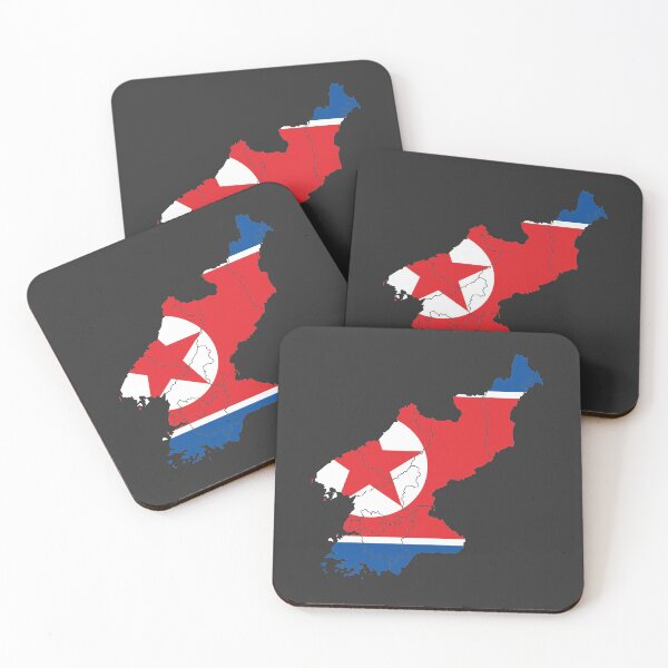 Item preview, North Korea Flag Map with regions designed and sold by Alo.